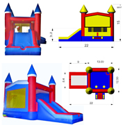 bouncing castles combo inflatable